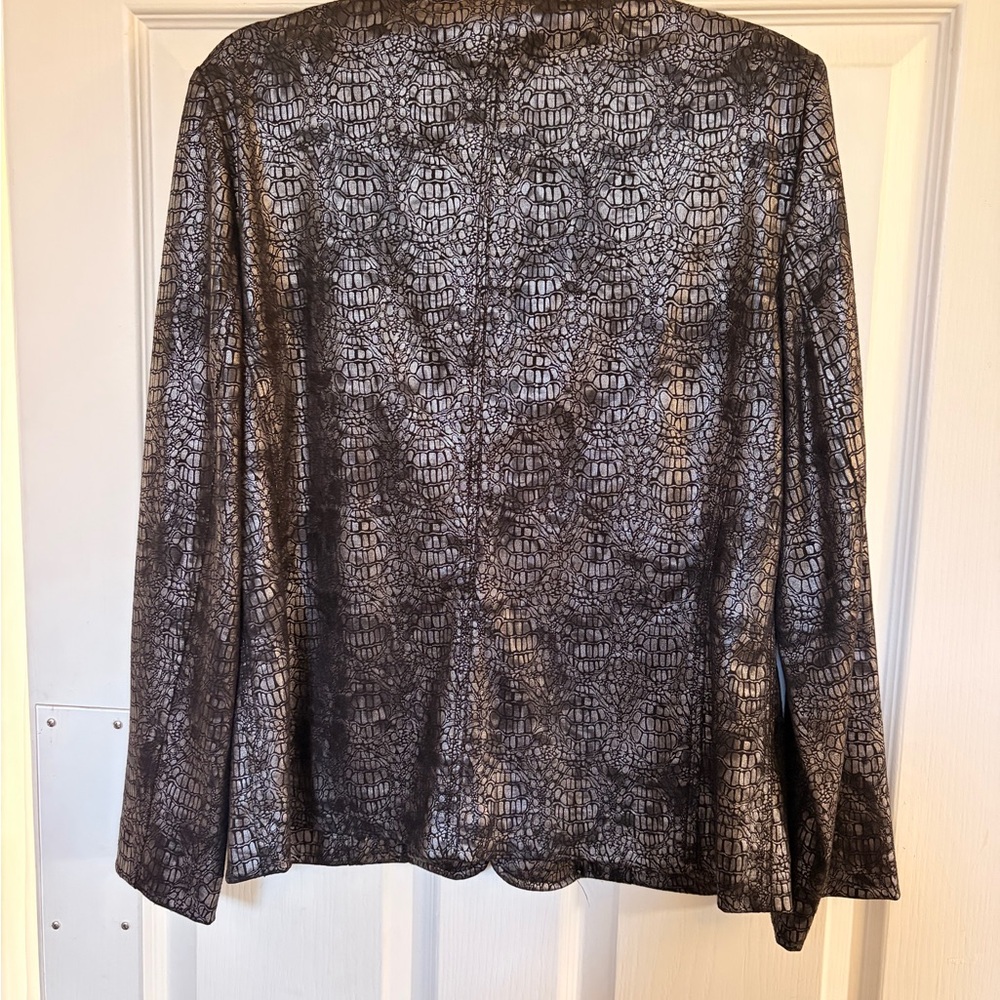 Elegant Black and Silver Women's Jacket